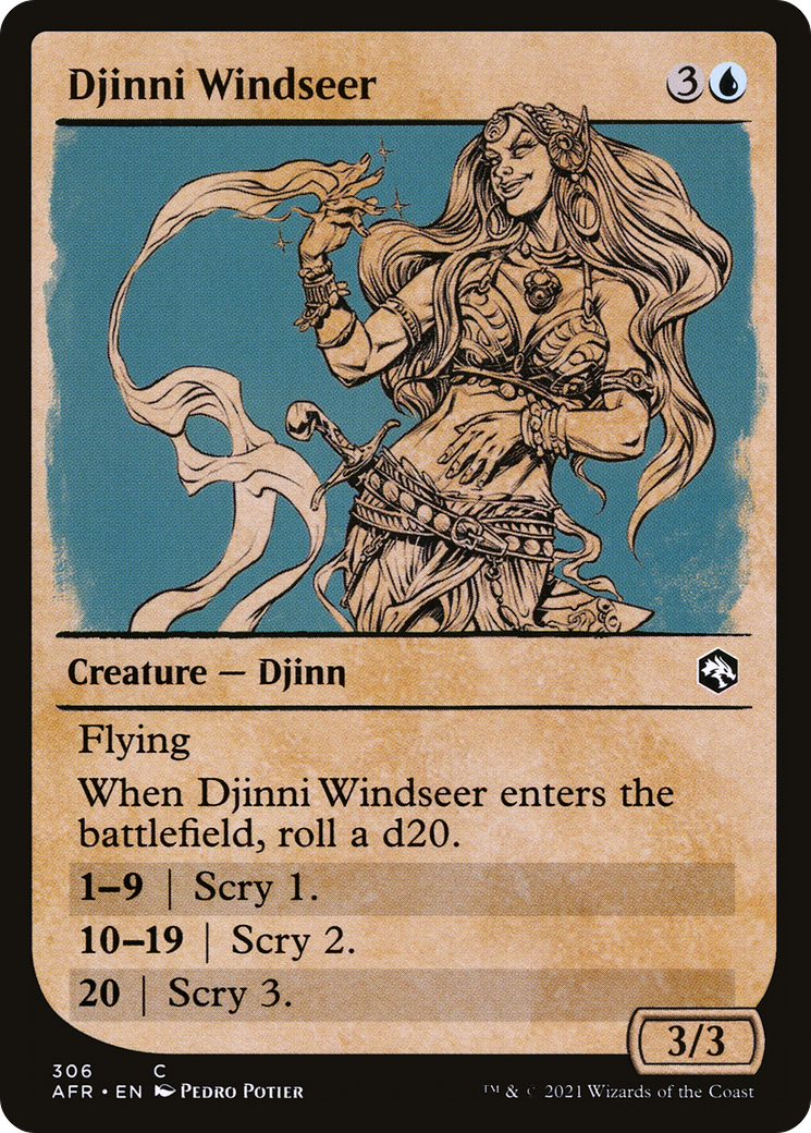 Djinni Windseer (AFR-306) - Adventures in the Forgotten Realms: (Showcase) Foil