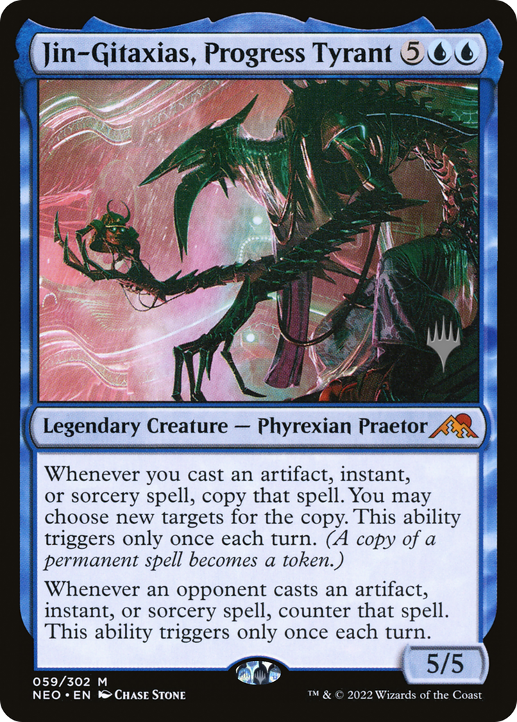 Jin-Gitaxias, Progress Tyrant (PPNEO-59P) - Kamigawa: Neon Dynasty Promos Foil