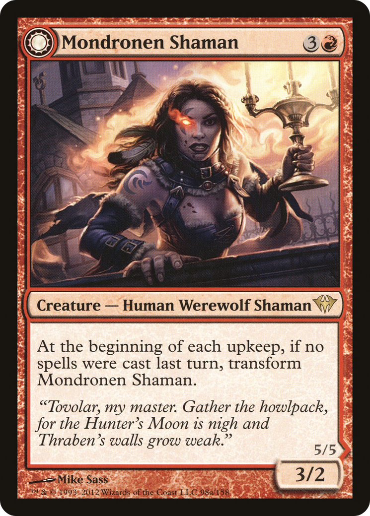 Mondronen Shaman // Tovolar's Magehunter (DKA-098) - Dark Ascension: (Double Faced Transform)