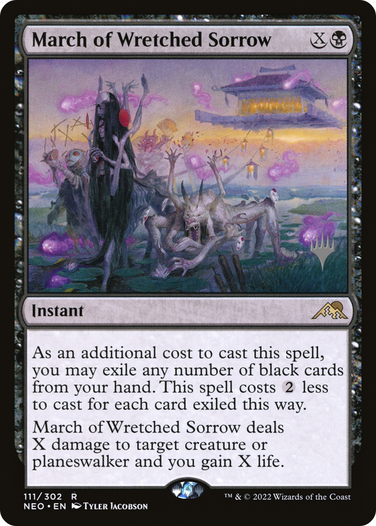March of Wretched Sorrow (PPNEO-111P) - Kamigawa: Neon Dynasty Promos Foil
