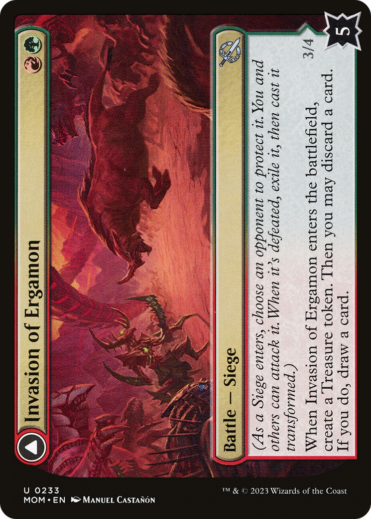 Invasion of Ergamon // Truga Cliffcharger (MOM-233) - March of the Machine Foil