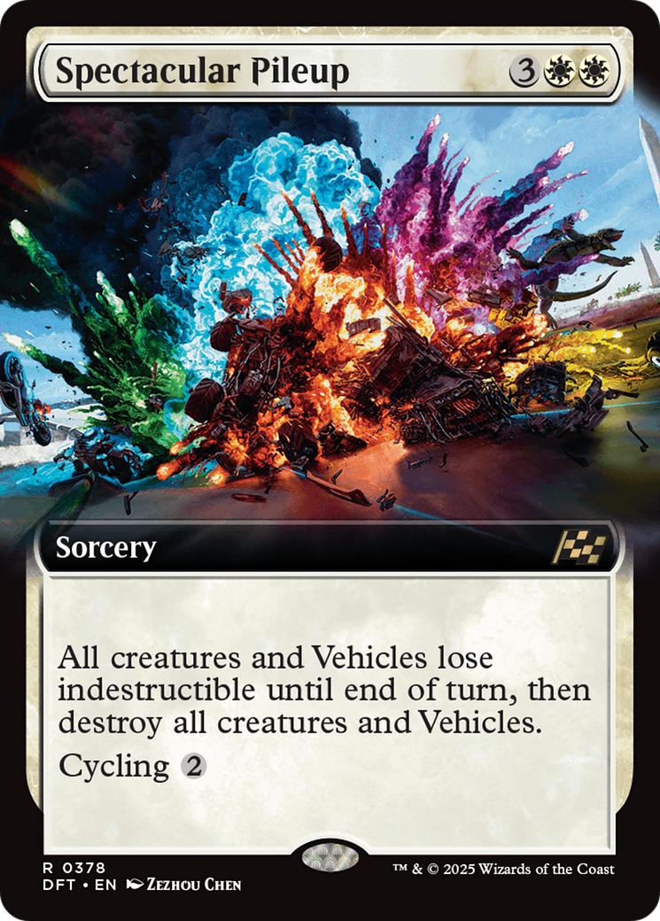 Spectacular Pileup (DFT-378) - Aetherdrift: (Extended Art) Foil