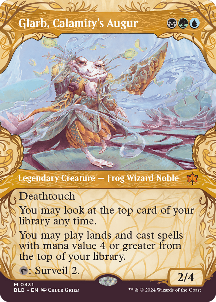 Glarb, Calamity's Augur (BLB-331) - Bloomburrow: (Showcase) (Borderless) Foil