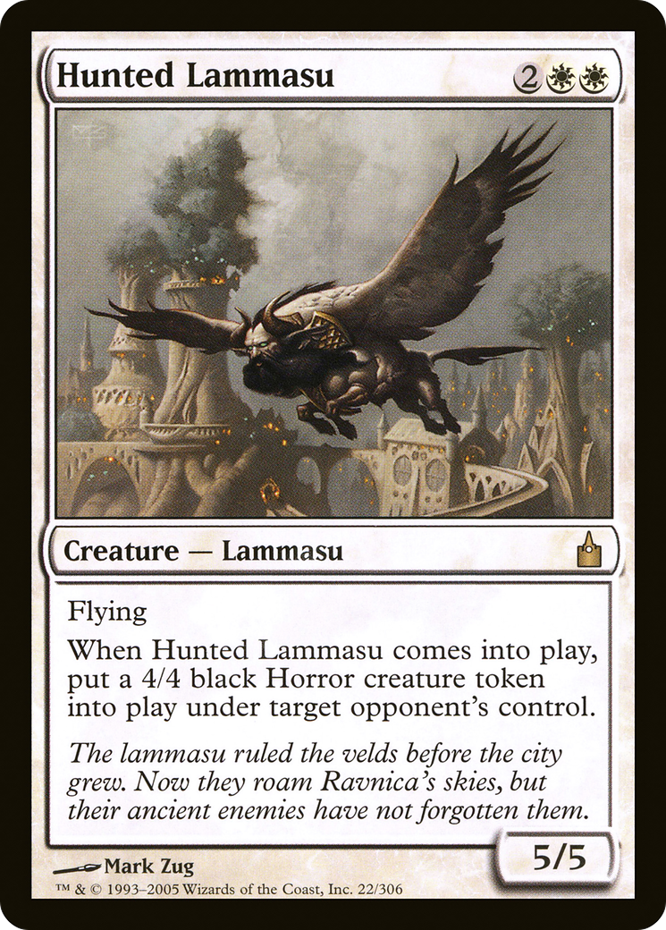 Hunted Lammasu (RAV-022) - Ravnica: City of Guilds Foil