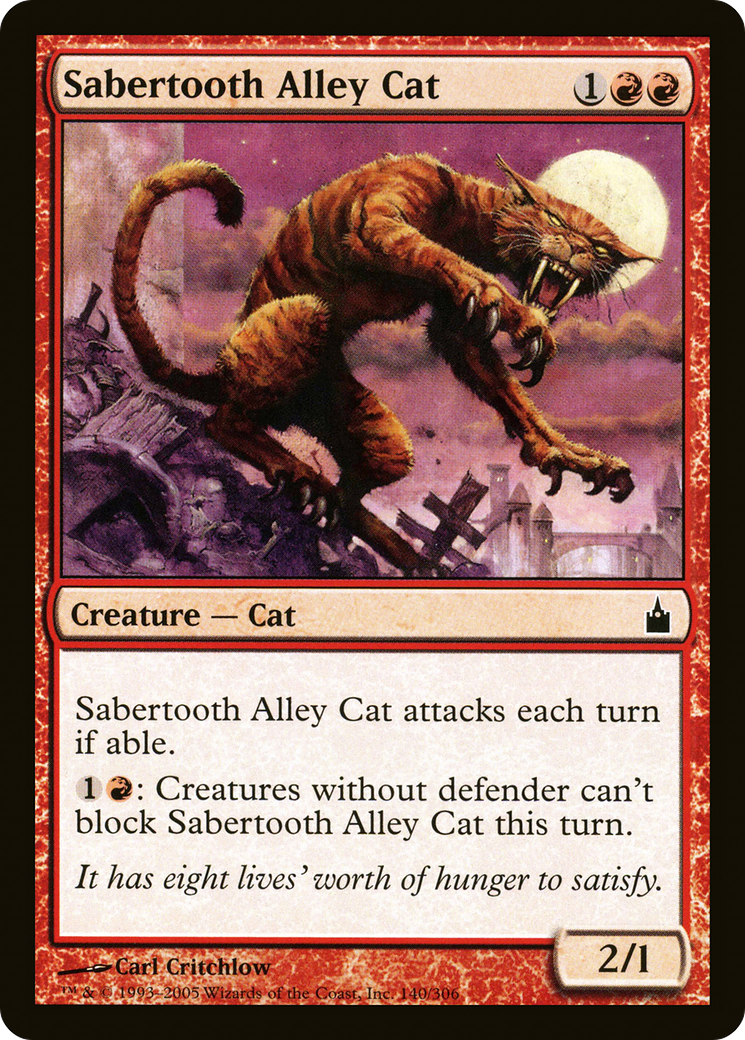 Sabertooth Alley Cat (RAV-140) - Ravnica: City of Guilds Foil