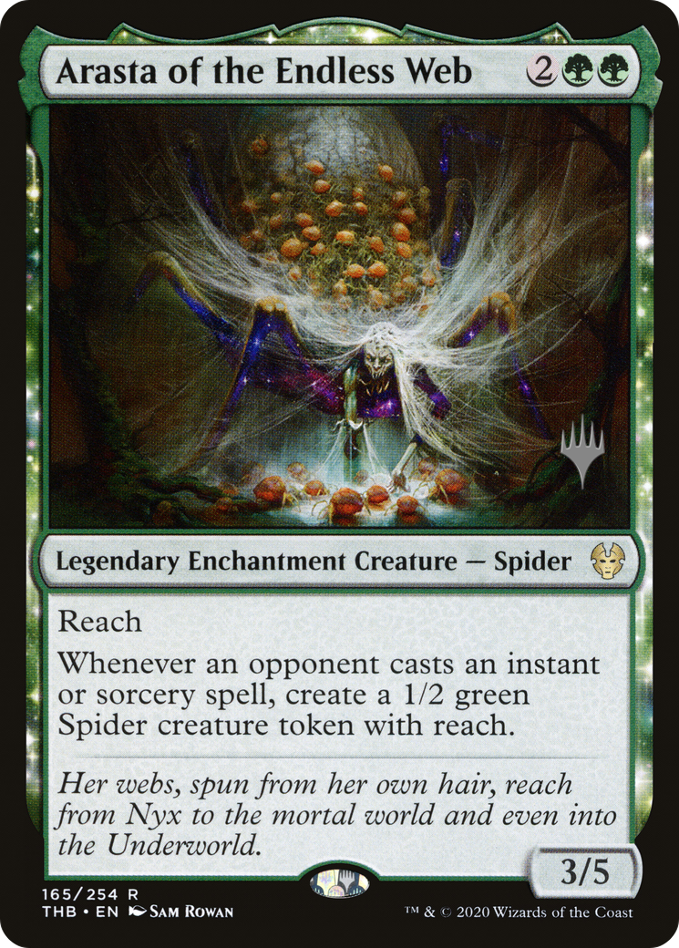 Arasta of the Endless Web (PPTHB-165) - Theros Beyond Death Promos: (enchantment)