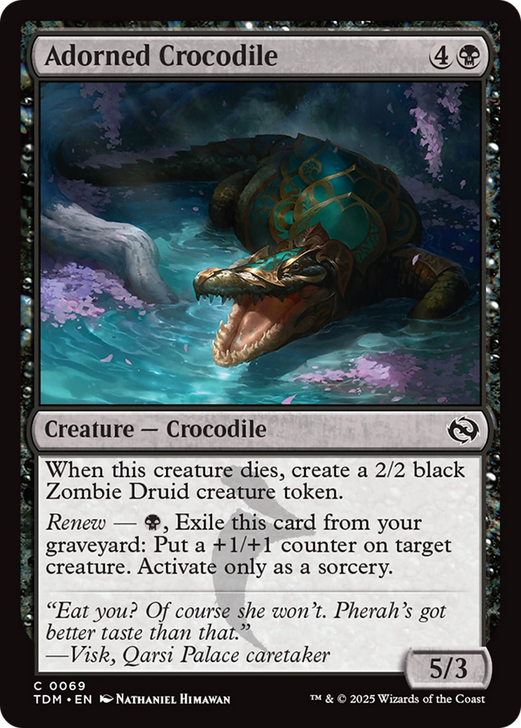 Adorned Crocodile (TDM-069) - Tarkir: Dragonstorm Foil