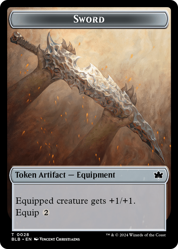 Sword (BLB-028) - Bloomburrow Tokens Foil