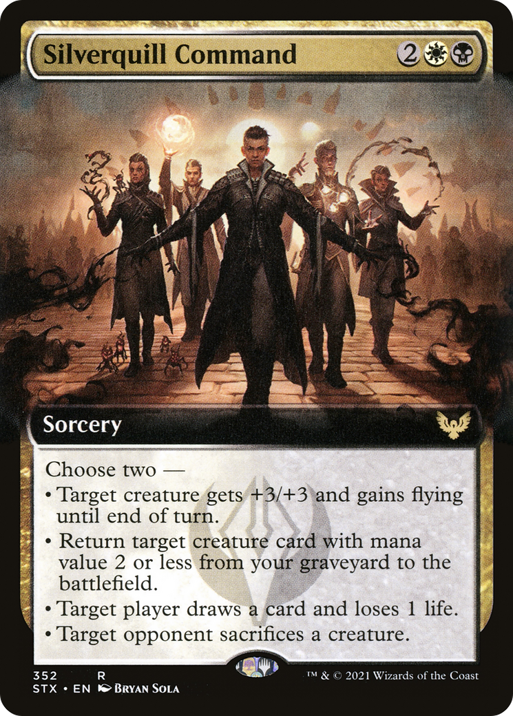Silverquill Command (STX-352) - Strixhaven: School of Mages: (Extended Art) Foil