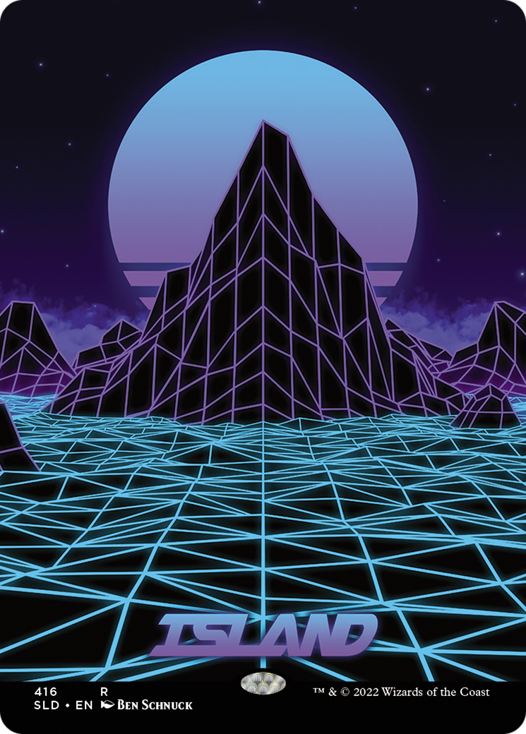 Island (SLD-416) - Secret Lair Drop (Borderless) Foil