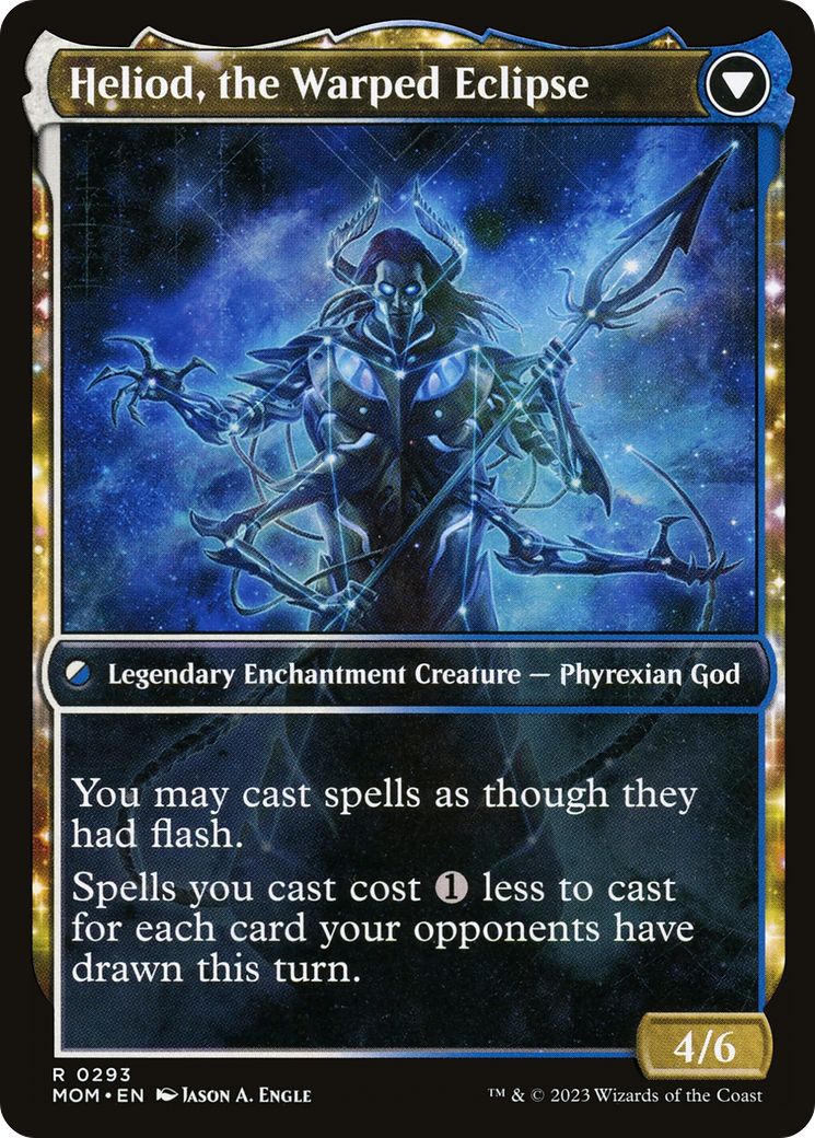 Heliod, the Radiant Dawn // Heliod, the Warped Eclipse (MOM-293) - March of the Machine: (Showcase, enchantment) Foil