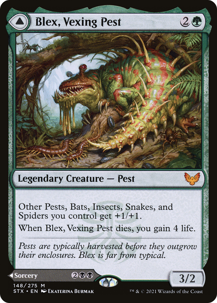 Blex, Vexing Pest // Search for Blex (STX-148) - Strixhaven: School of Mages Foil