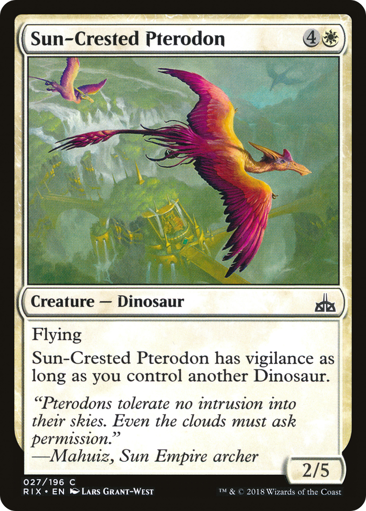 Sun-Crested Pterodon (RIX-027) - Rivals of Ixalan Foil