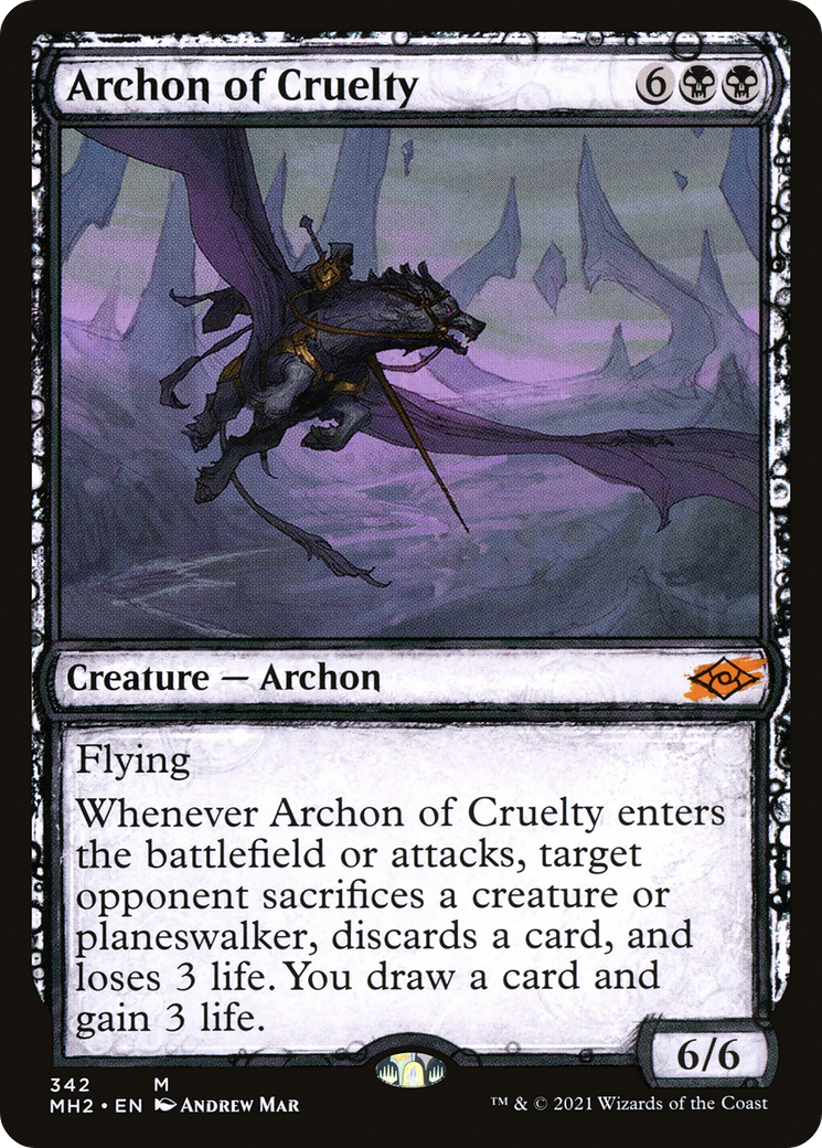 Archon of Cruelty (MH2-342) - Modern Horizons 2: (Showcase) Foil