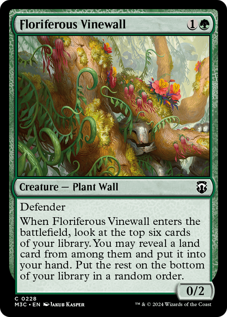 Floriferous Vinewall (M3C-228) - Modern Horizons 3 Commander