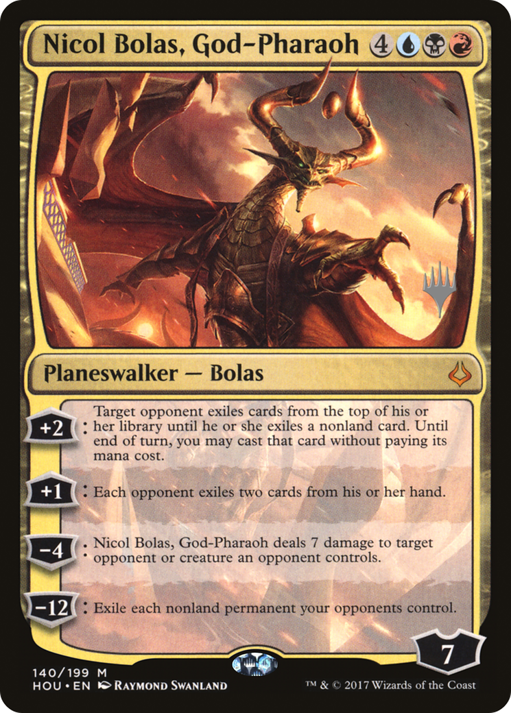 Nicol Bolas, God-Pharaoh (PPSTX-140P) - Hour of Devastation Promos Foil