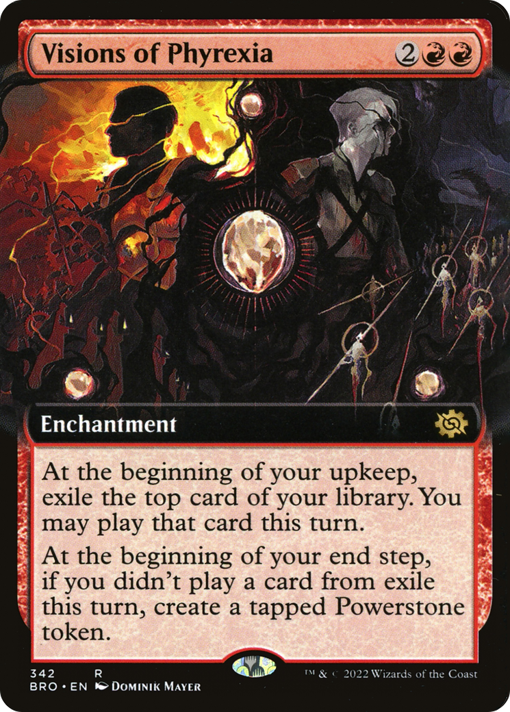Visions of Phyrexia (BRO-342) - The Brothers' War: (Extended Art) Foil