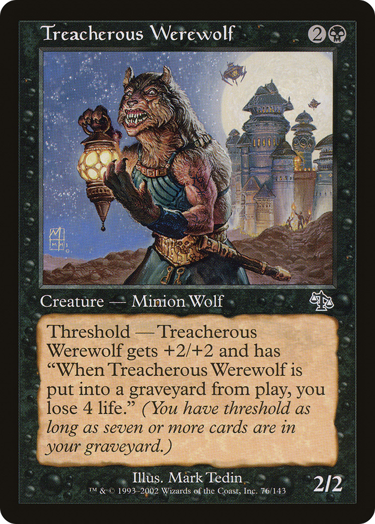 Treacherous Werewolf (JUD-076) - Judgment Foil