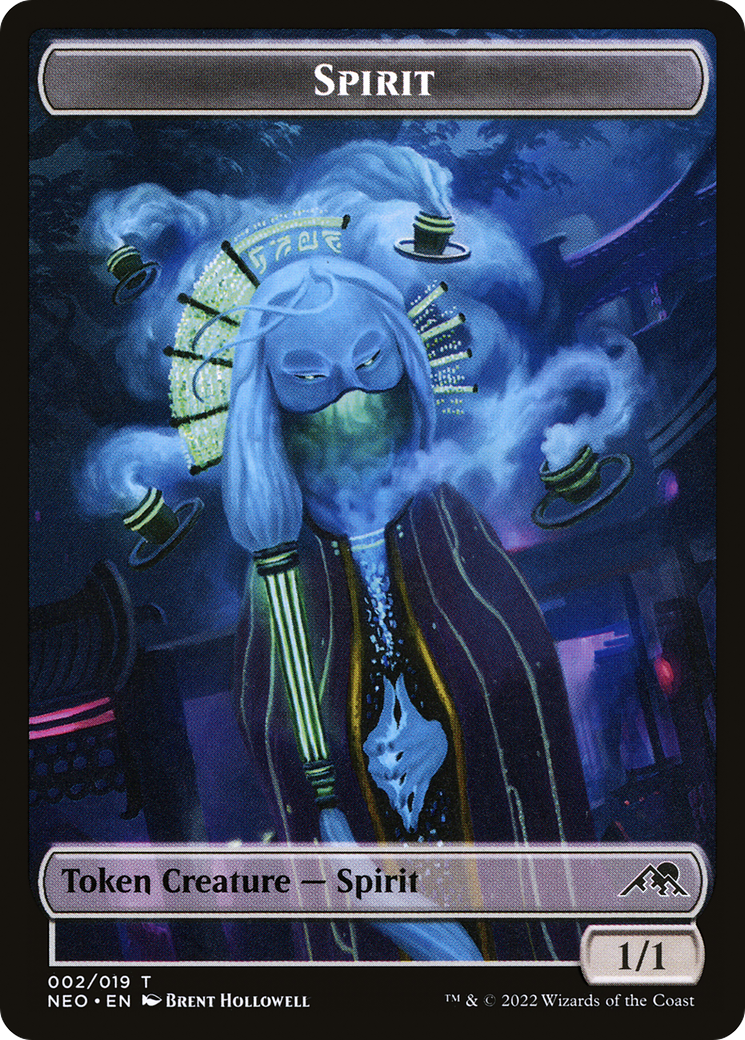 Spirit (NEO-002) - Kamigawa: Neon Dynasty Tokens Foil