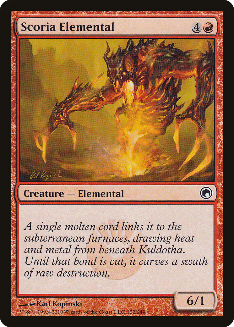Scoria Elemental (SOM-102) - Scars of Mirrodin