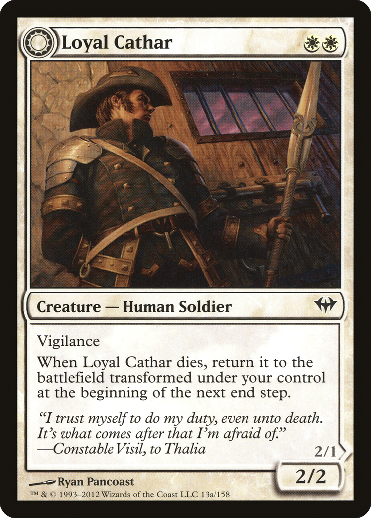Loyal Cathar // Unhallowed Cathar (DKA-013) - Dark Ascension: (Double Faced Transform) Foil