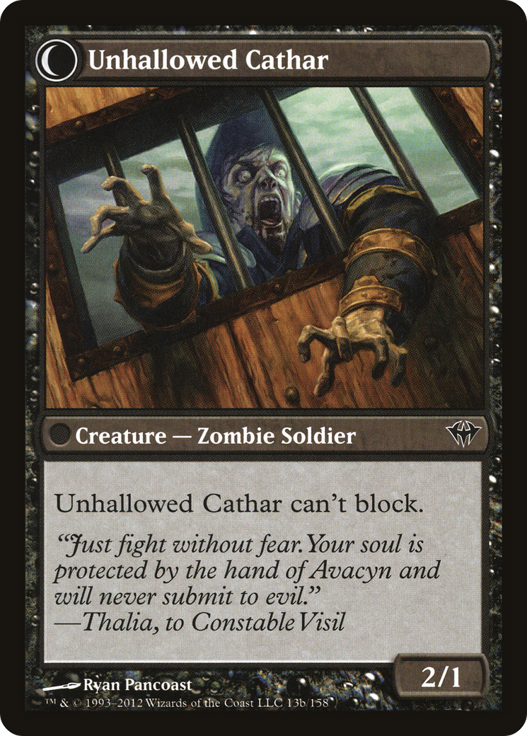 Loyal Cathar // Unhallowed Cathar (DKA-013) - Dark Ascension: (Double Faced Transform)