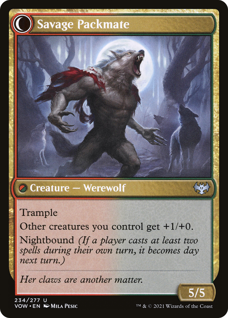 Child of the Pack // Savage Packmate (VOW-234) - Innistrad: Crimson Vow: (Double Faced Transform) Foil