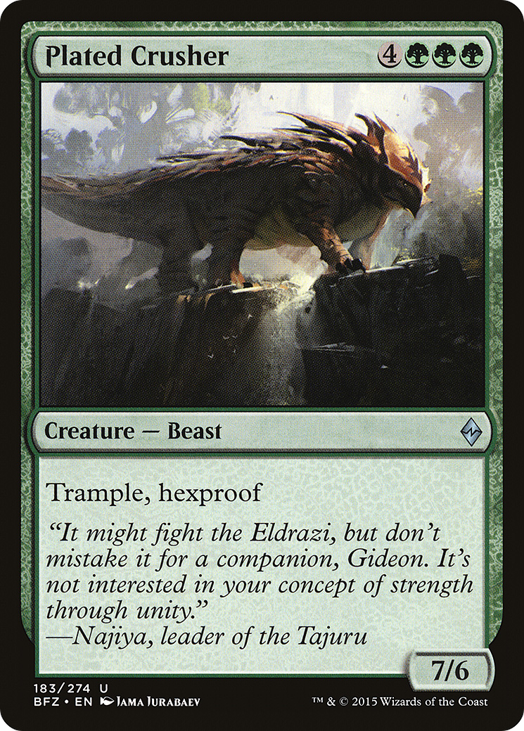 Plated Crusher (BFZ-183) - Battle for Zendikar Foil
