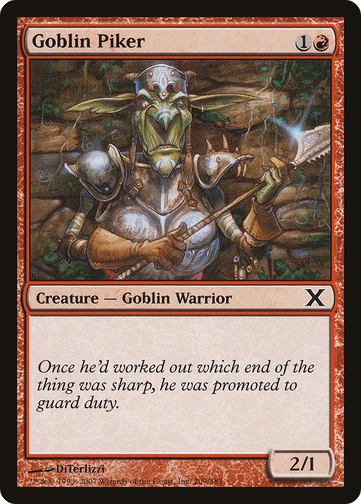 Goblin Piker (10E-209) - Tenth Edition Foil
