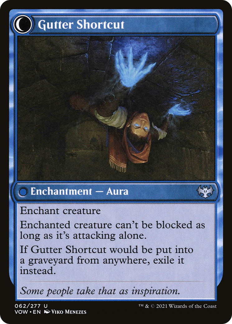 Gutter Skulker // Gutter Shortcut (VOW-062) - Innistrad: Crimson Vow: (Double Faced Transform)