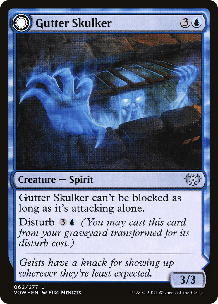Gutter Skulker // Gutter Shortcut (VOW-062) - Innistrad: Crimson Vow: (Double Faced Transform) Foil