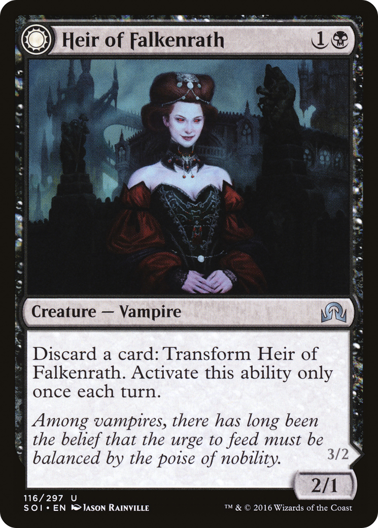 Heir of Falkenrath // Heir to the Night (SOI-116) - Shadows over Innistrad: (Double Faced Transform)