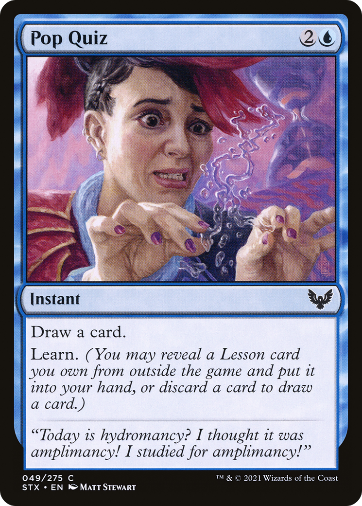 Pop Quiz (STX-049) - Strixhaven: School of Mages Foil