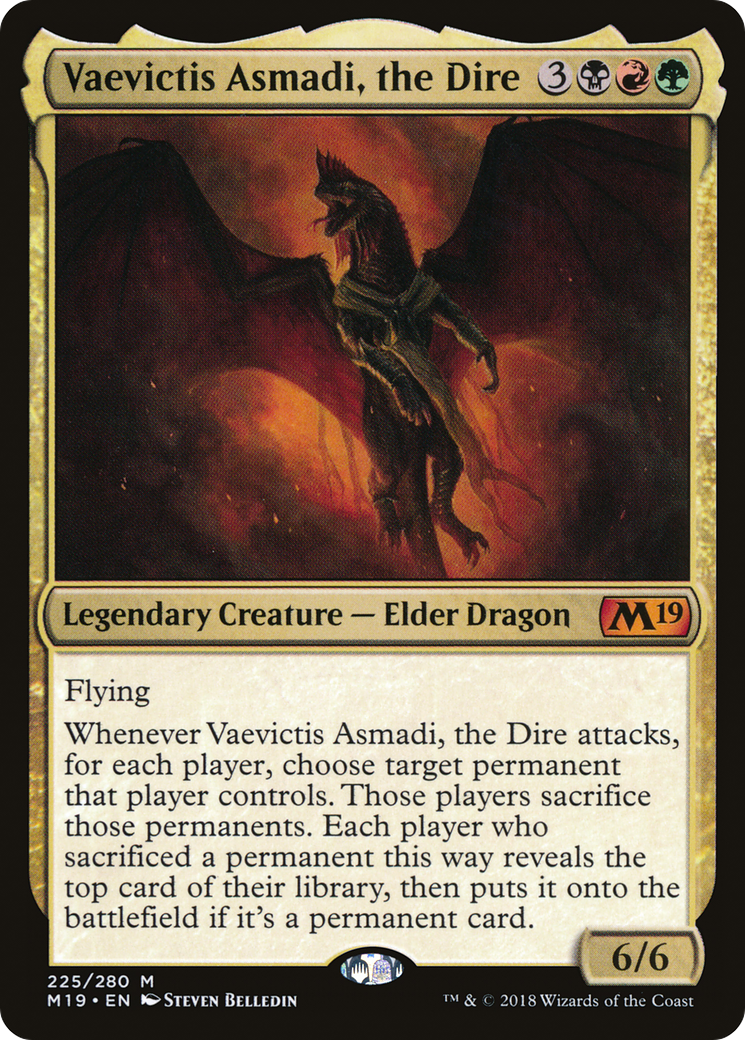 Vaevictis Asmadi, the Dire (M19-225) - Core Set 2019 Foil