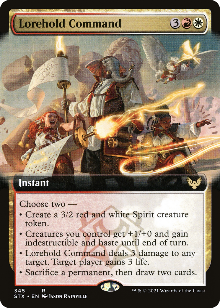 Lorehold Command (STX-345) - Strixhaven: School of Mages: (Extended Art)