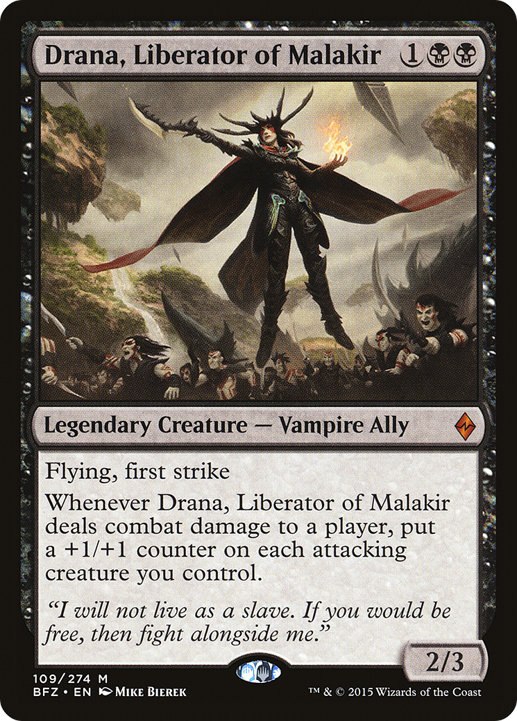 Drana, Liberator of Malakir (BFZ-109) - Battle for Zendikar