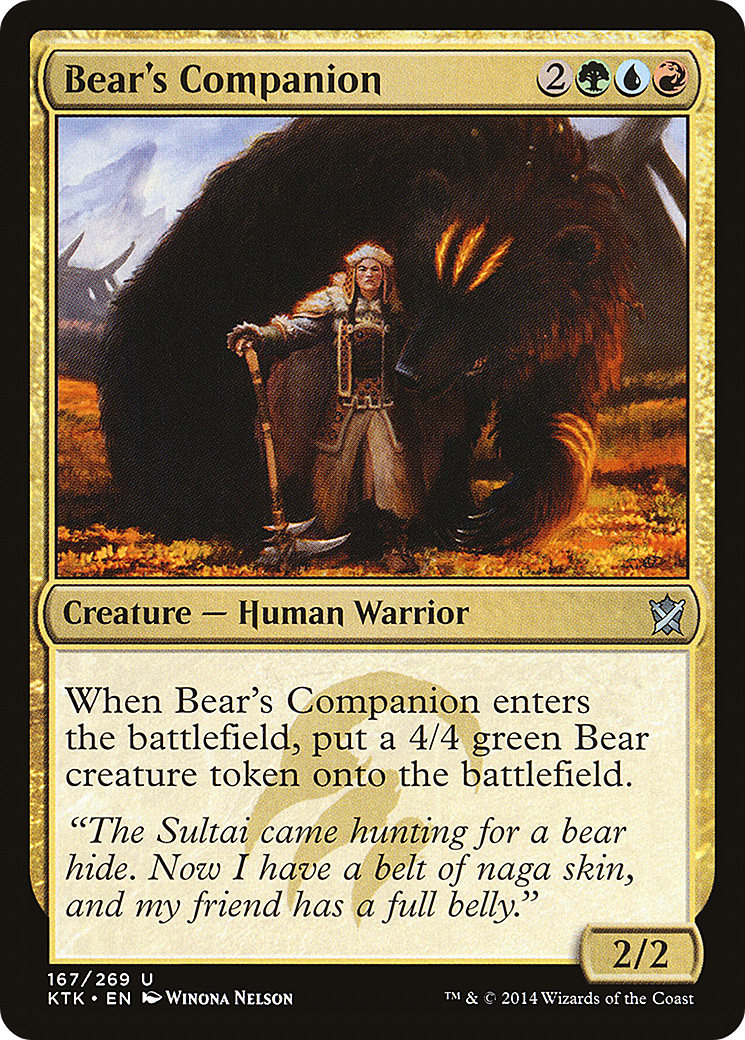 Bear's Companion (KTK-167) - Khans of Tarkir Foil