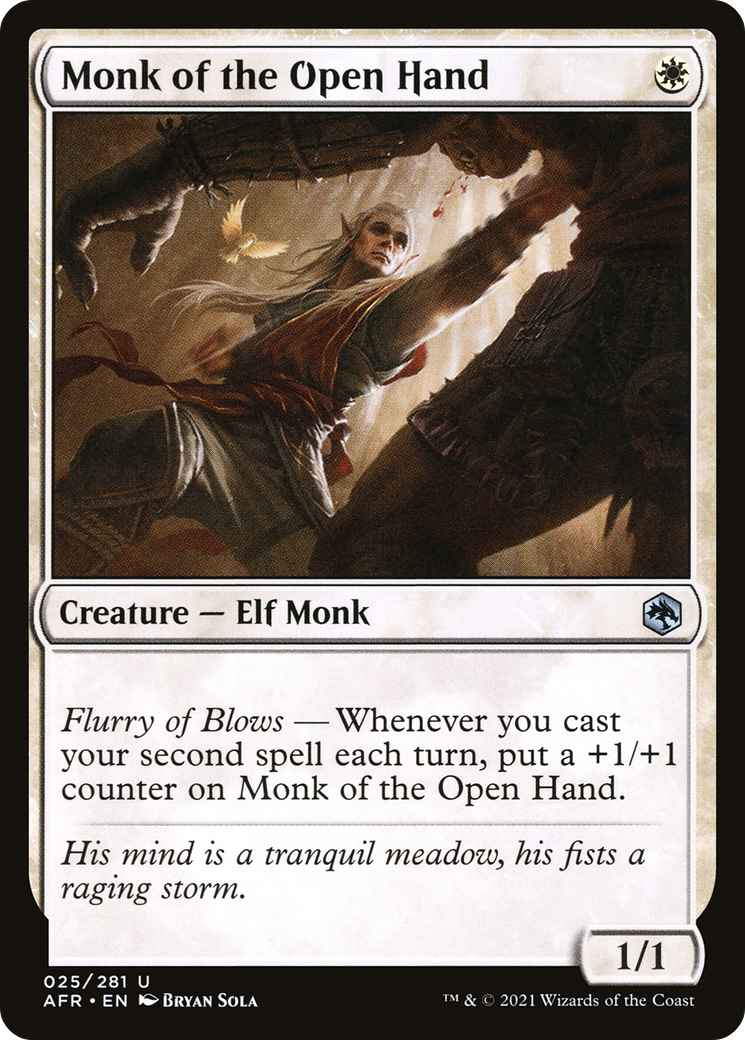 Monk of the Open Hand (AFR-025) - Adventures in the Forgotten Realms Foil