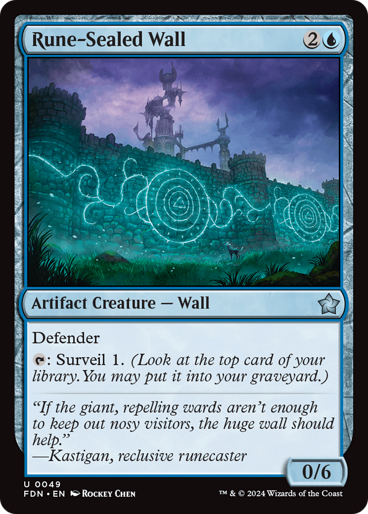 Rune-Sealed Wall (FDN-049) - Foundations Foil