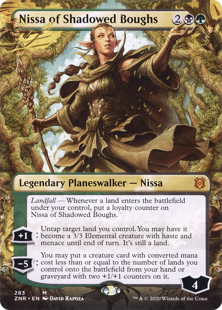 Nissa of Shadowed Boughs (ZNR-283) - Zendikar Rising (Borderless)