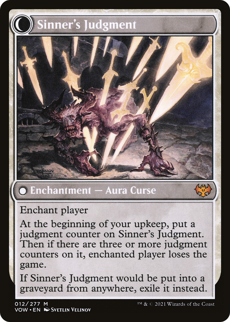 Faithbound Judge // Sinner's Judgment (VOW-012) - Innistrad: Crimson Vow: (Double Faced Transform) Foil