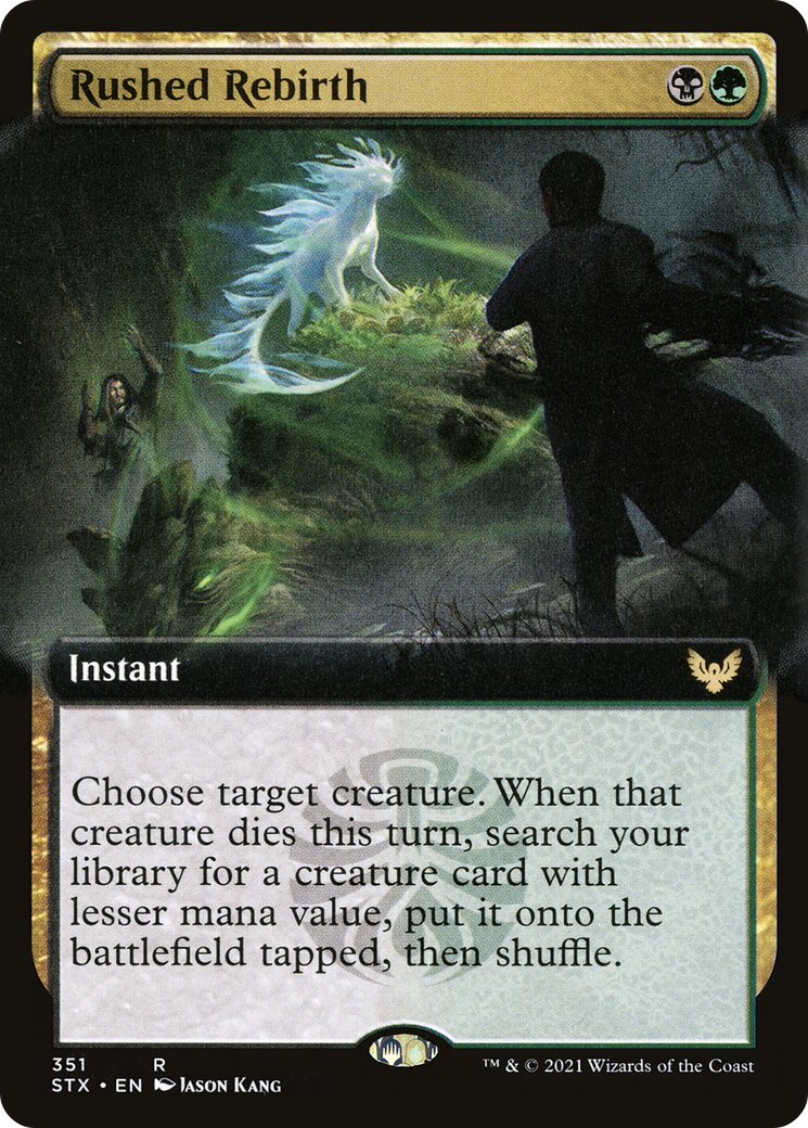 Rushed Rebirth (STX-351) - Strixhaven: School of Mages: (Extended Art) Foil
