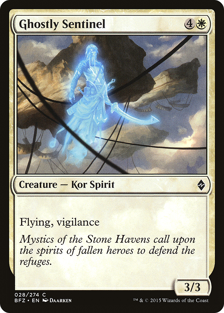 Ghostly Sentinel (BFZ-028) - Battle for Zendikar Foil