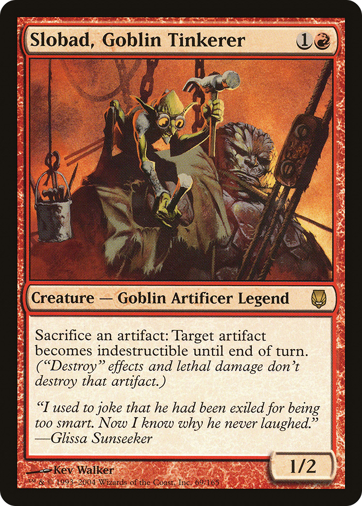 Slobad, Goblin Tinkerer (DST-069) - Darksteel Foil