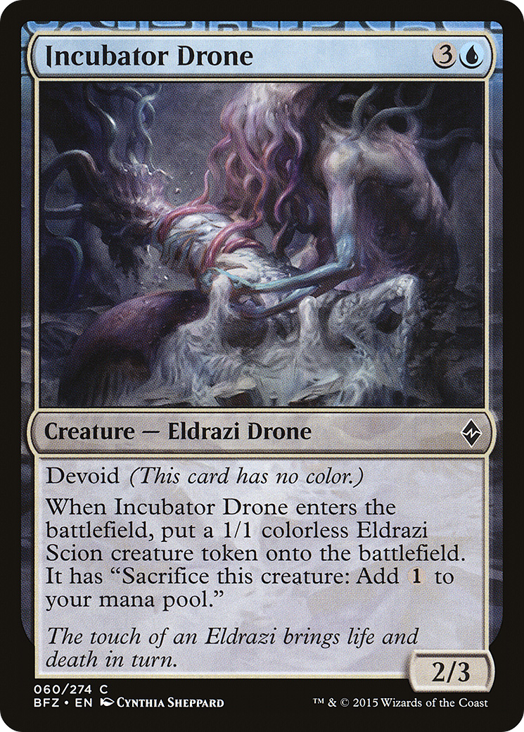 Incubator Drone (BFZ-060) - Battle for Zendikar: (devoid) Foil