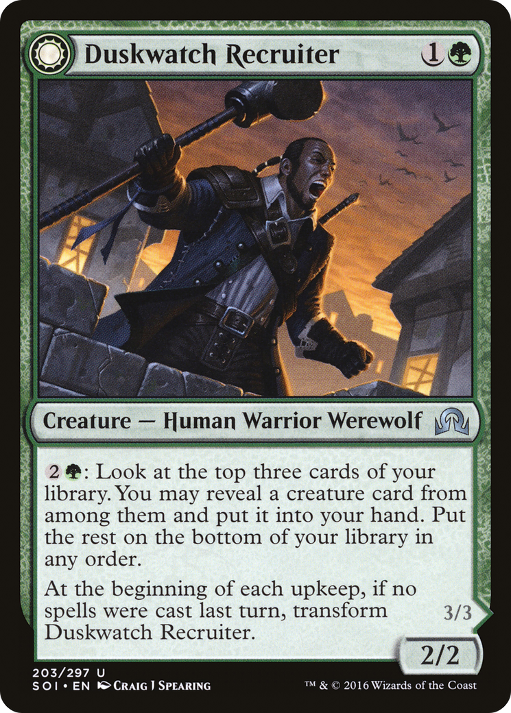 Duskwatch Recruiter // Krallenhorde Howler (SOI-203) - Shadows over Innistrad: (Double Faced Transform)
