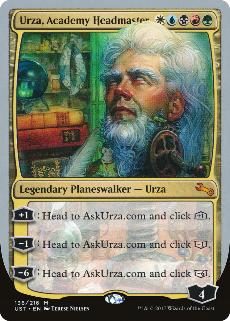 Urza, Academy Headmaster (UST-136) - Unstable Foil