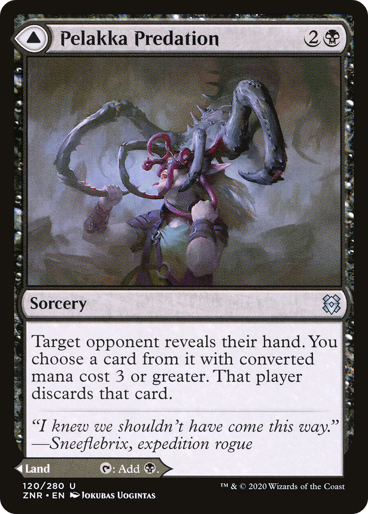 Pelakka Predation // Pelakka Caverns (ZNR-120) - Zendikar Rising Foil