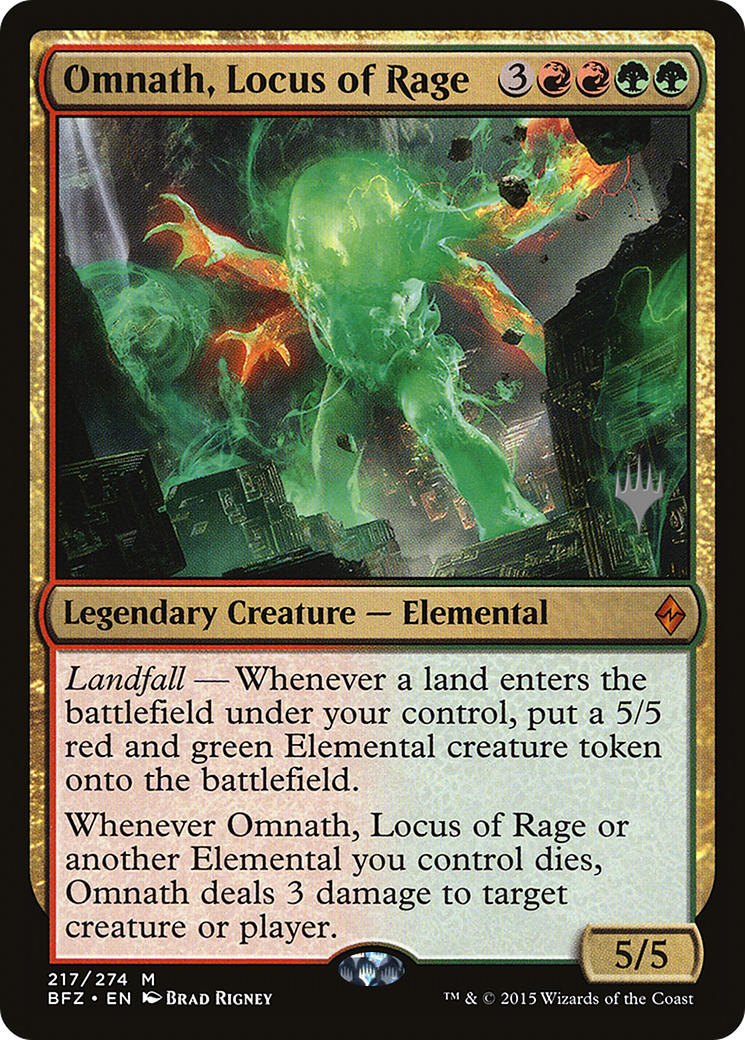 Omnath, Locus of Rage (PPAFR-217P) - Battle for Zendikar Promos