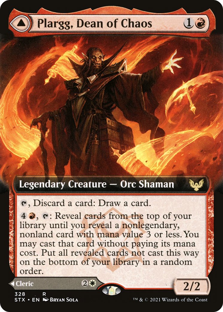 Plargg, Dean of Chaos // Augusta, Dean of Order (STX-328) - Strixhaven: School of Mages: (Extended Art) Foil
